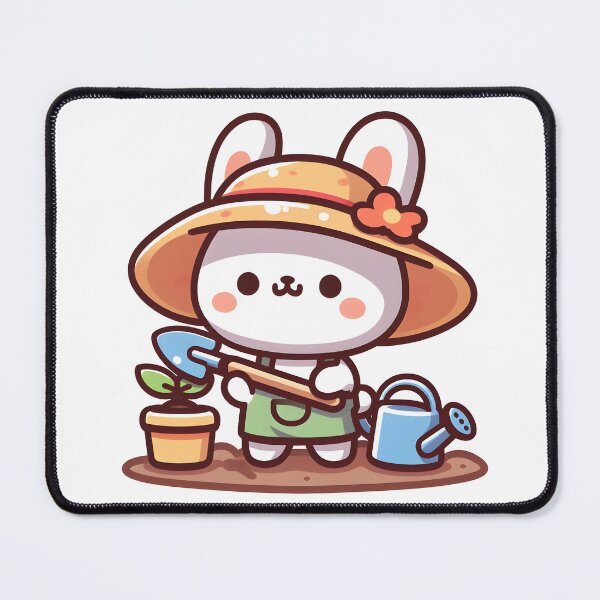 Item preview, Kawaii Rabbit With Sun Hat designed and sold by CanvasCutie.