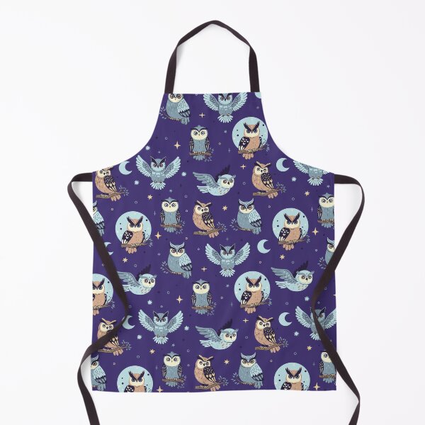 Item preview, ight owls, moon and stars designed and sold by burbura.