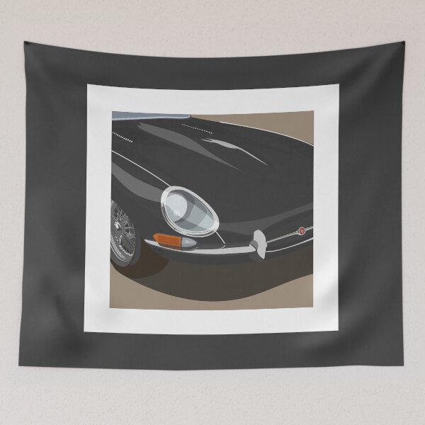 Item preview, Classic British Sports Car Type E Black designed and sold by Steve Kidd Art.