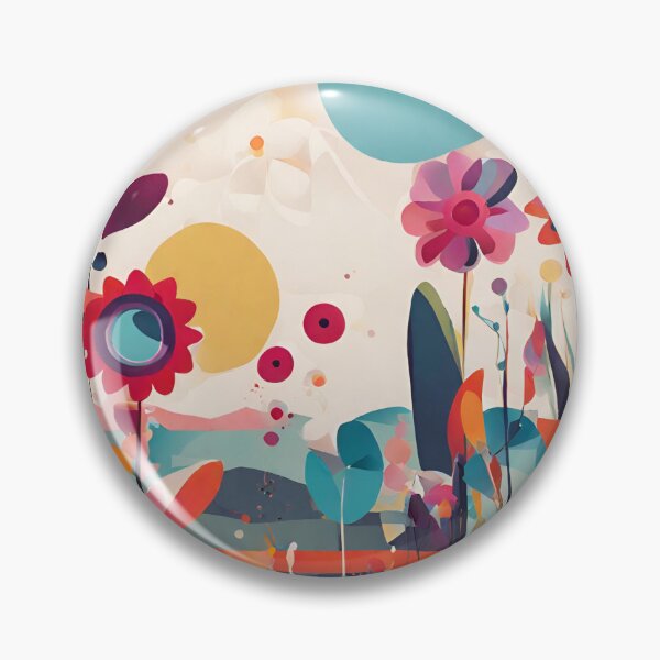 Item preview, Abstract colourful flowers designed and sold by NingningS.