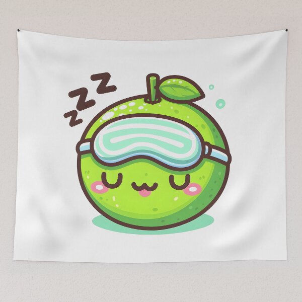 Item preview, Kawaii Lime With Sleeping Mask designed and sold by CanvasCutie.