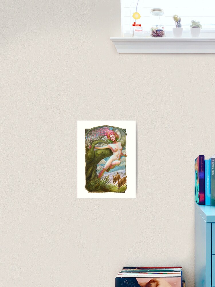Thumbnail 1 of 3, Art Print, Spirit of Spring designed and sold by BohemianWeasel.