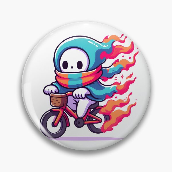 Item preview, Kawaii Energetic Wraith With Vibrant Scarf designed and sold by CanvasCutie.