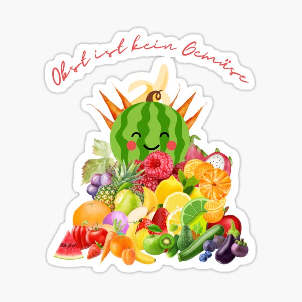 Obst ist kein Gemüse - nachhaltig leben mit Obst und Gemüse Sticker
