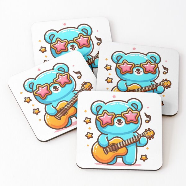 Item preview, Kawaii Gummy Bear With Star-Shaped Sunglasses designed and sold by CanvasCutie.