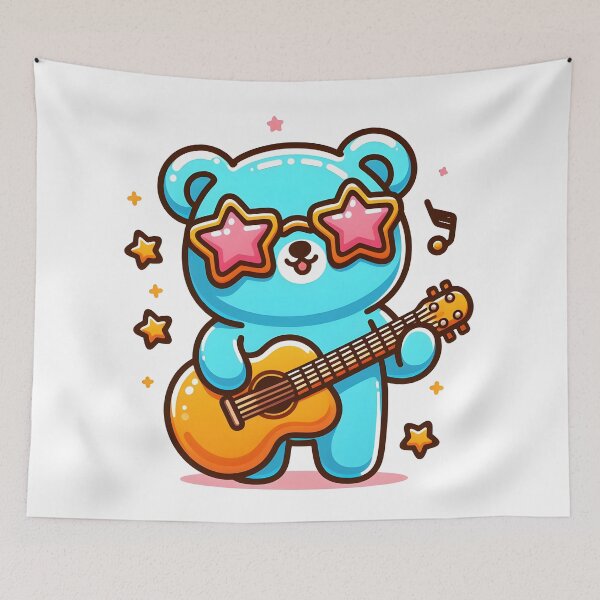 Item preview, Kawaii Gummy Bear With Star-Shaped Sunglasses designed and sold by CanvasCutie.