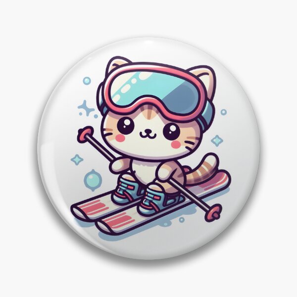 Item preview, Kawaii Kitten With Ski Goggles designed and sold by CanvasCutie.
