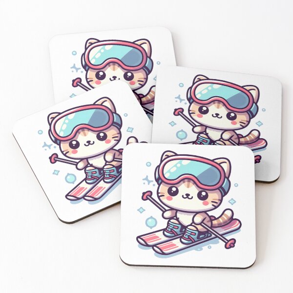 Item preview, Kawaii Kitten With Ski Goggles designed and sold by CanvasCutie.