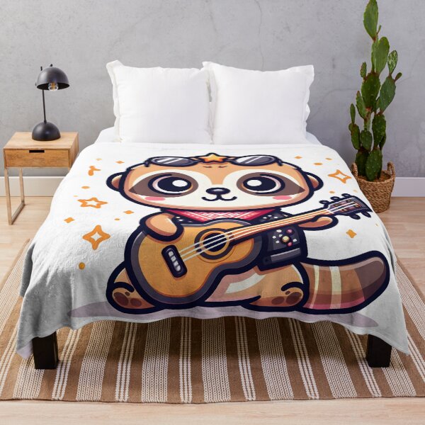 Item preview, Kawaii Meerkat With A Rockstar Outfit designed and sold by CanvasCutie.