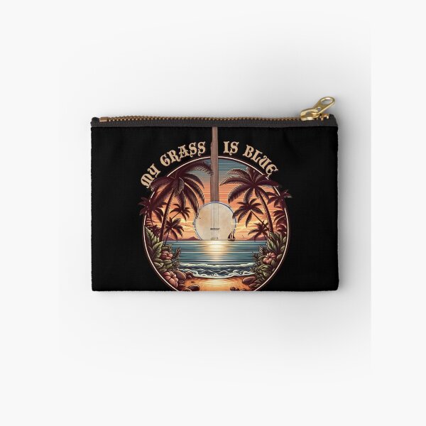 Item preview, My Grass is Blue Banjo Player Retro Sunset Bluegrass Banjo Gear designed and sold by DynamicDesign.