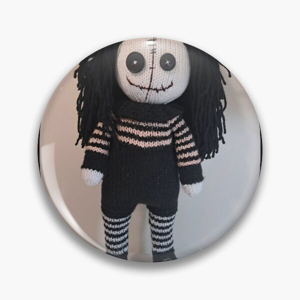 Item preview, Knitted goth doll designed and sold by jomash.