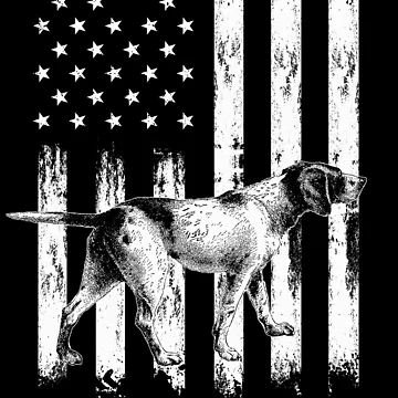 Imagen de la obra German Short Haired Pointer American Flag Hunting Dog Gear de DynamicDesign