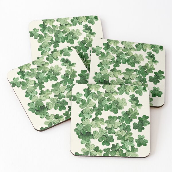 Item preview, Green watercolor shamrocks pattern. St Patrick’s day illustration  designed and sold by helga-wigandt.