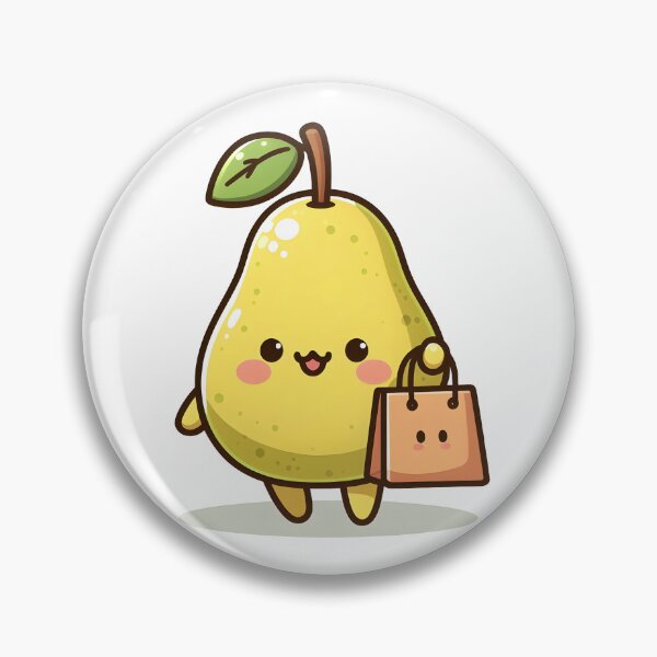 Item preview, Kawaii Pear With A Shopping Bag Shopping designed and sold by CanvasCutie.