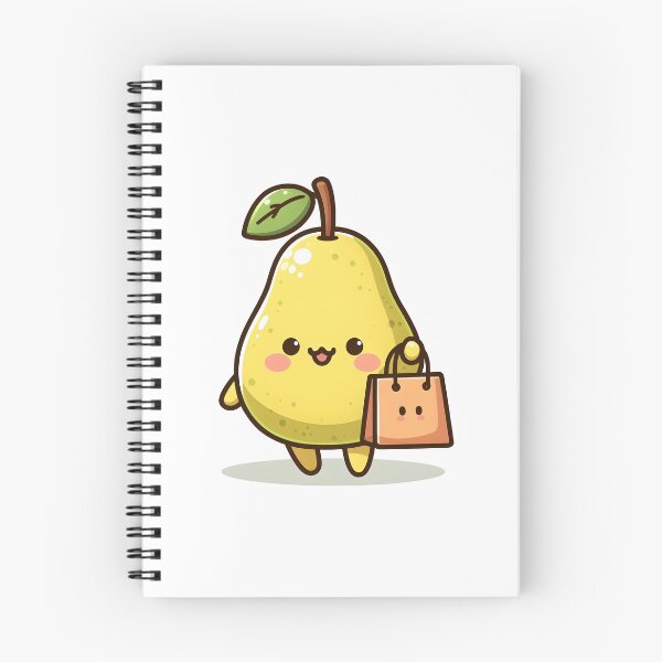 Item preview, Kawaii Pear With A Shopping Bag Shopping designed and sold by CanvasCutie.