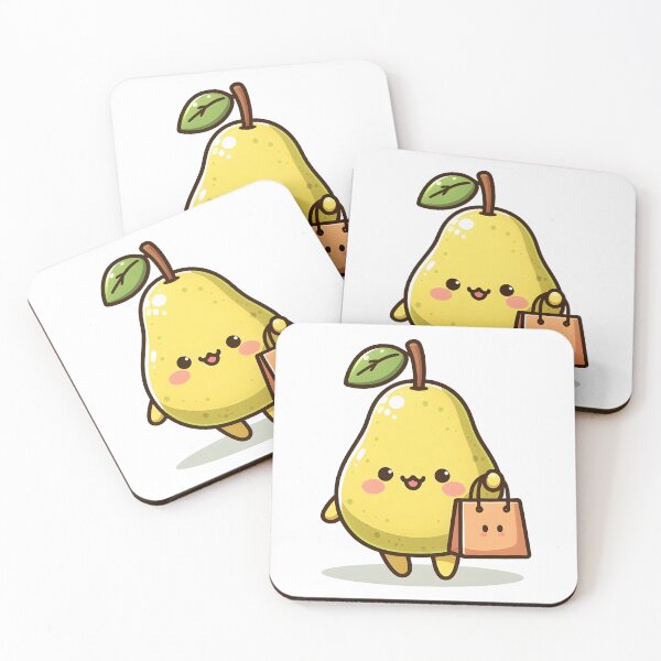 Item preview, Kawaii Pear With A Shopping Bag Shopping designed and sold by CanvasCutie.