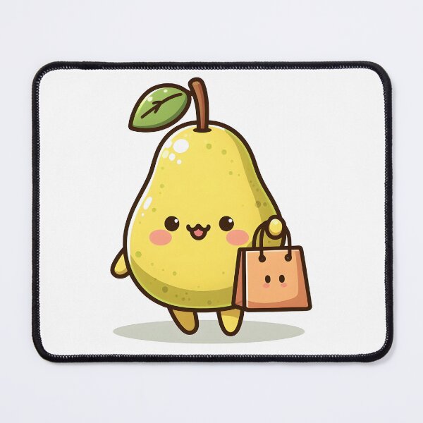 Item preview, Kawaii Pear With A Shopping Bag Shopping designed and sold by CanvasCutie.