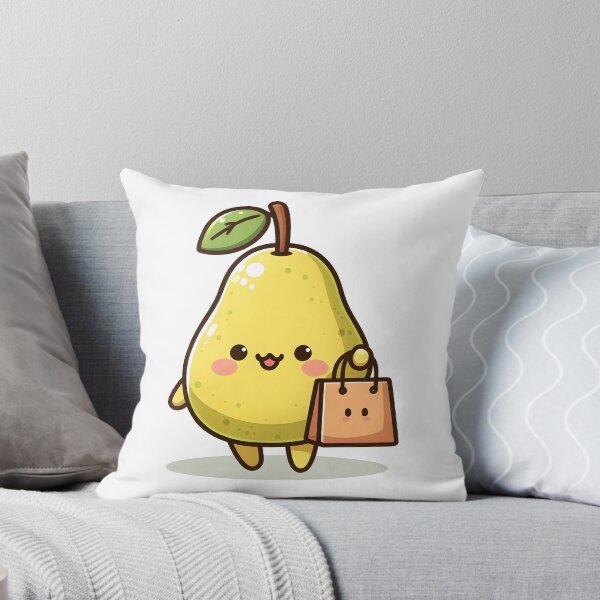 Item preview, Kawaii Pear With A Shopping Bag Shopping designed and sold by CanvasCutie.