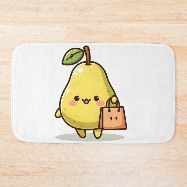 Item preview, Kawaii Pear With A Shopping Bag Shopping designed and sold by CanvasCutie.