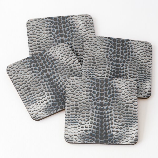 Item preview, Printed blue leather snake skin pattern designed and sold by brokenpones.