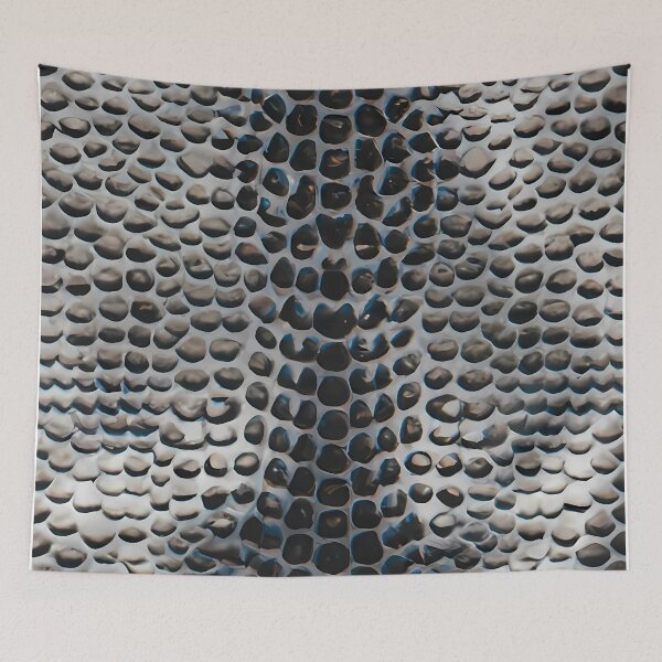 Item preview, Printed blue leather snake skin pattern designed and sold by brokenpones.