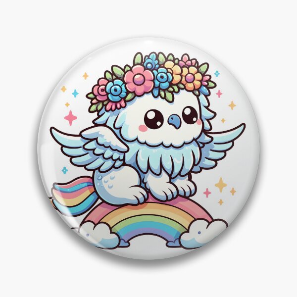 Item preview, Kawaii Dainty Griffin: With A Flower Crown designed and sold by CanvasCutie.