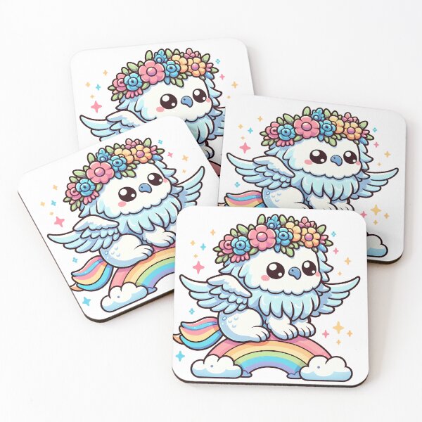 Item preview, Kawaii Dainty Griffin: With A Flower Crown designed and sold by CanvasCutie.