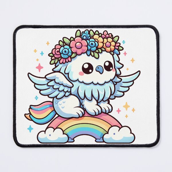 Item preview, Kawaii Dainty Griffin: With A Flower Crown designed and sold by CanvasCutie.