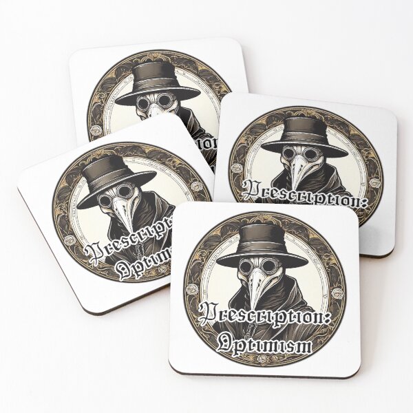 Item preview, Prescription: Optimism - Plague Doctor Funny Design designed and sold by Ridiculam Toga.