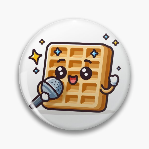 Item preview, Kawaii Waffle With Microphone designed and sold by CanvasCutie.