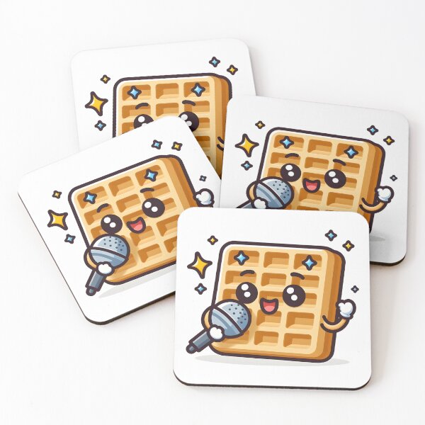 Item preview, Kawaii Waffle With Microphone designed and sold by CanvasCutie.