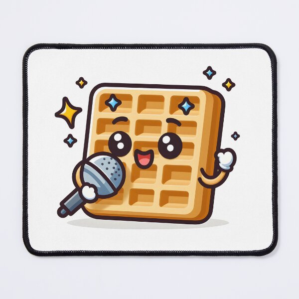 Item preview, Kawaii Waffle With Microphone designed and sold by CanvasCutie.