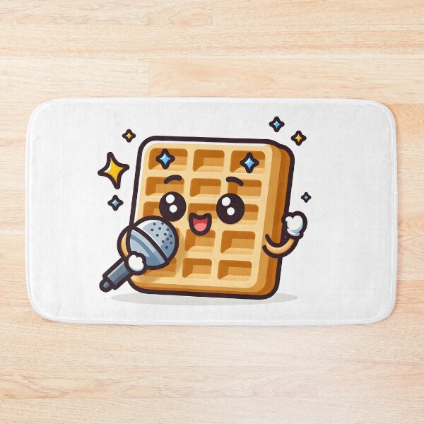 Item preview, Kawaii Waffle With Microphone designed and sold by CanvasCutie.