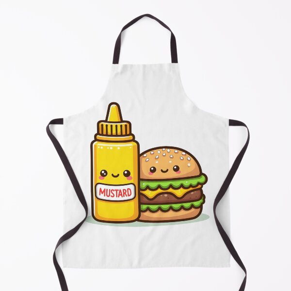 Item preview, Kawaii Burger Sitting Beside Mustard Bottle designed and sold by CanvasCutie.