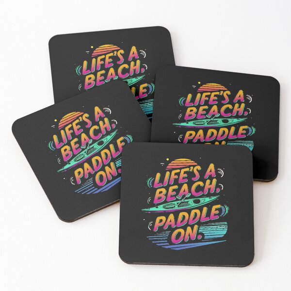Item preview, Life's A Beach, Paddle On Kayak Funny designed and sold by DomTeesHaven.
