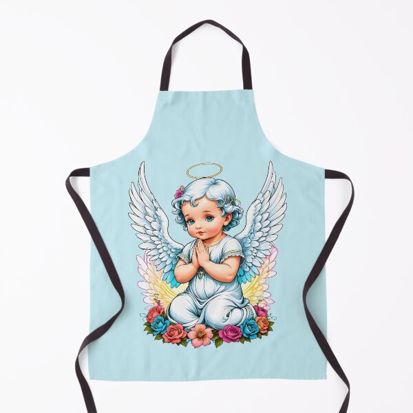 Item preview, Praying baby girl angel cherub comic retro vintage designed and sold by BorgSpareParts.