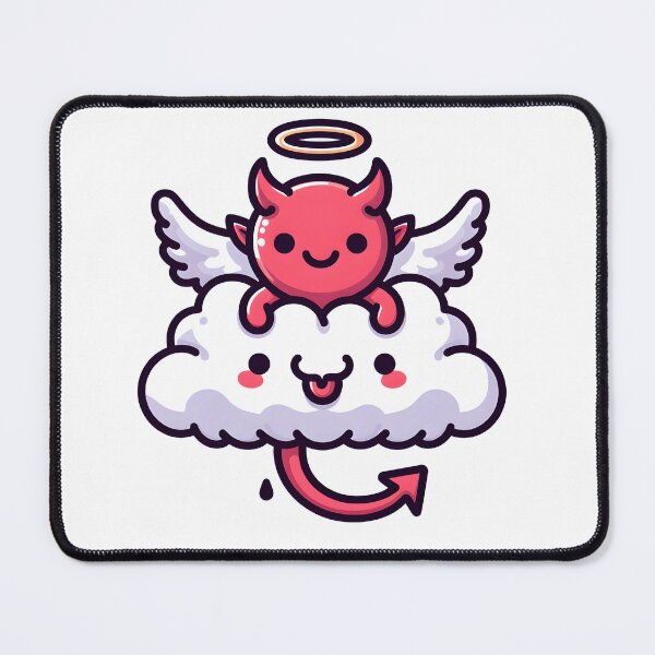 Item preview, Kawaii Buoyant Demon: Wearing Angel Wings designed and sold by CanvasCutie.