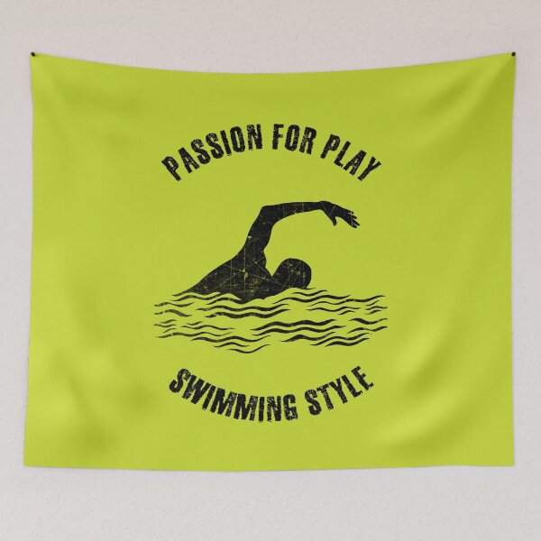 Item preview, Black silhouette of a swimmer designed and sold by HarridanCreates.