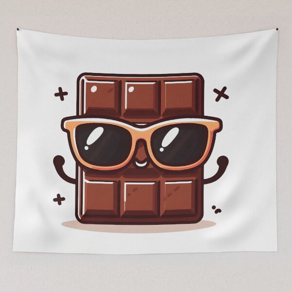 Item preview, Kawaii Chocolate With Sunglasses designed and sold by CanvasCutie.