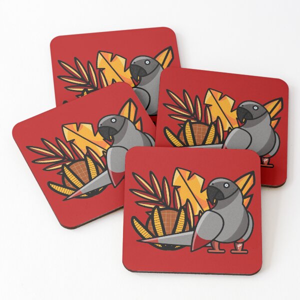 Item preview, African Grey Parrot tropical congo parrot by Yoshi designed and sold by YoshiArtDesign.