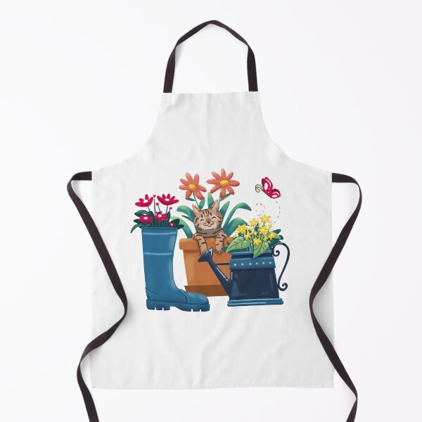 Item preview, Happy cat in a flower pot  - cute animals and flowers for cat and gardening lover designed and sold by Patrick Gervacio.