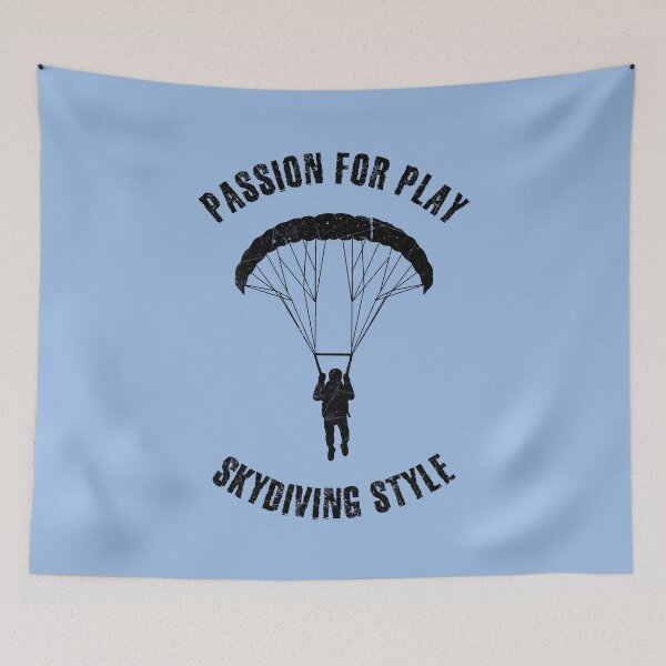 Item preview, Black silhouette of a parachutist designed and sold by HarridanCreates.