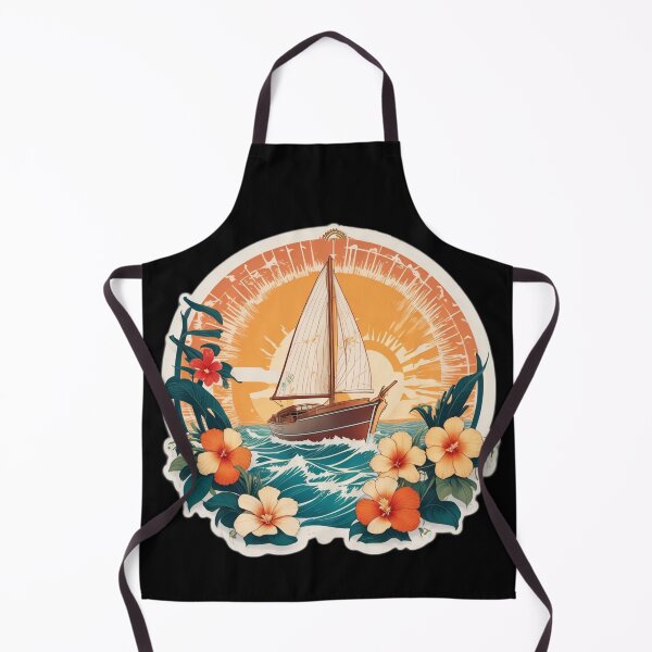Item preview, Navigation Gift - Sunny Day Dhow and Ocean Waves with Orchids designed and sold by NautiChic.