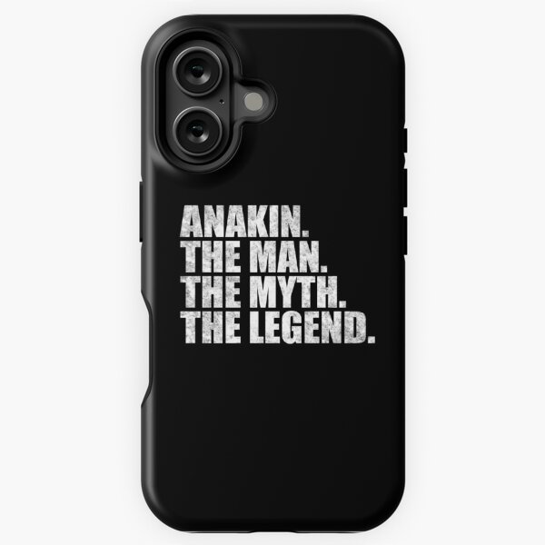 Vista previa del artículo con la obra «Anakin Nombre Anakin El Hombre El Mito La leyenda», diseñado y vendido por Teelogic.