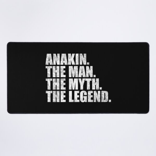 Vista previa del artículo con la obra «Anakin Nombre Anakin El Hombre El Mito La leyenda», diseñado y vendido por Teelogic.