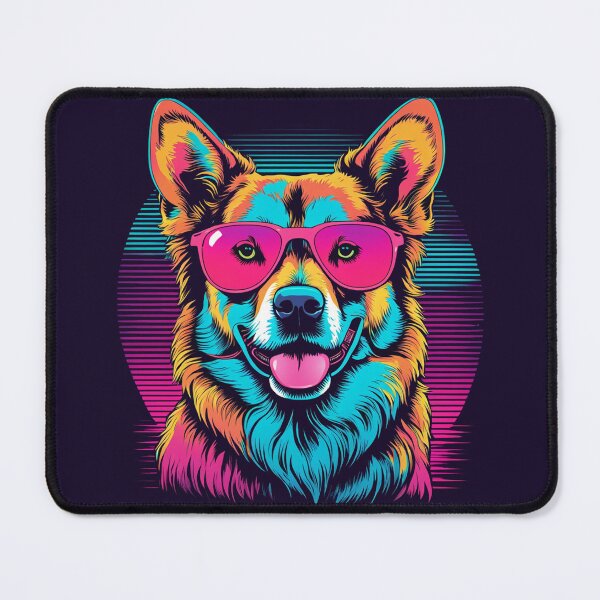 Item preview, When your little dog adopts glasses, each game of hide-and-seek becomes a stylish strategy, with ears and lenses adding suspense to the search for the perfect hiding spot designed and sold by Pulsant Paintings.