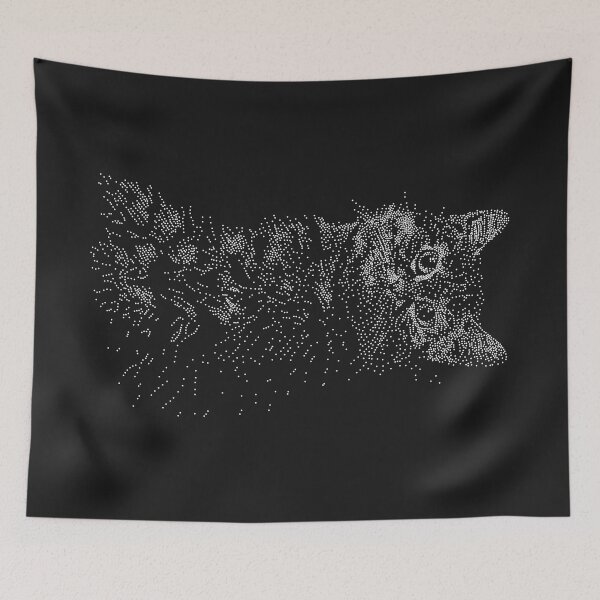 Item preview, Shy Black-footed Cat - felis nigripes (white/black) designed and sold by D-Vogt-Grafik.