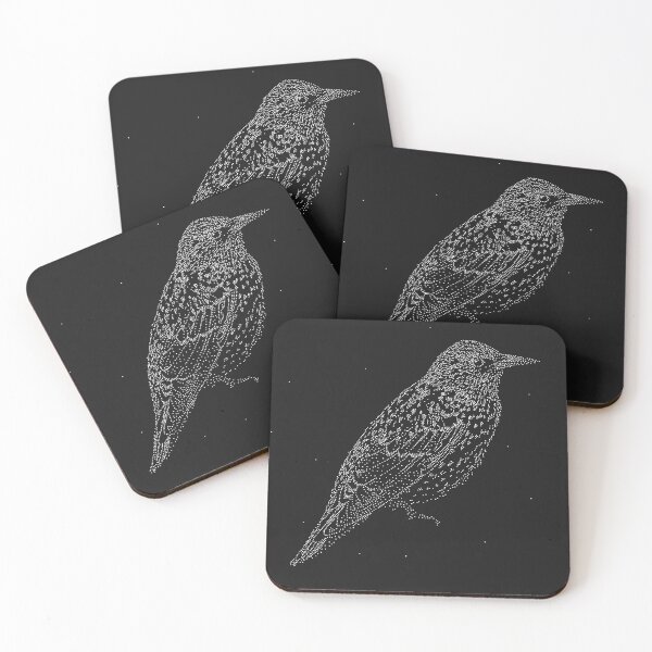 Item preview, European Starling Stars (white/black) designed and sold by D-Vogt-Grafik.