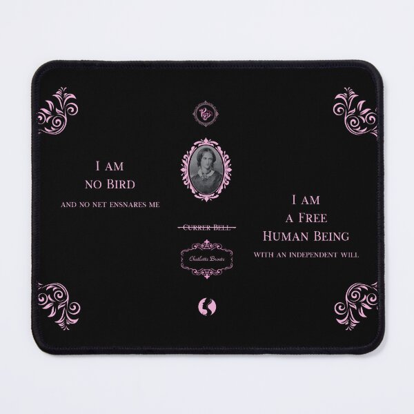 Item preview, Charlotte Bronte (black/pink) designed and sold by ProsetoPrint.