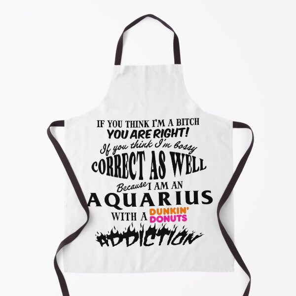Item preview, Aquarius with a dunkin donuts addiction shirt mug sticker bag designed and sold by jealist.